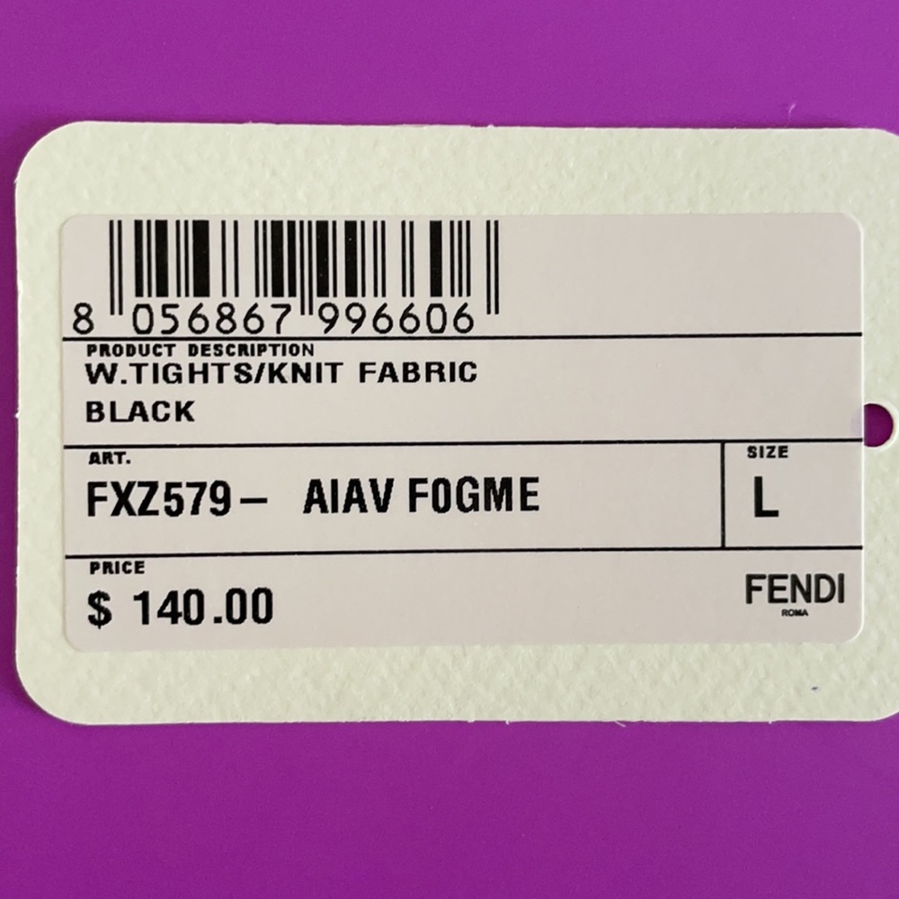 Fendi x Skims Black Printed Tights - Picture 6 of 6